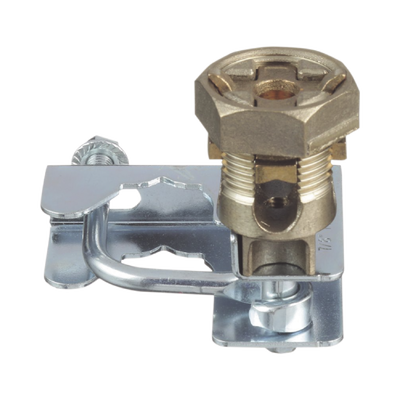 Abrazadera para Tierra Física en Base de Piso Falso, para Cables de 6 a 1/0 AWG. Para Pedestales Cuadrados de 7/8" y Circulares de 1" a 1 1/8" — PANDUIT · SKU GPQC10-1/0