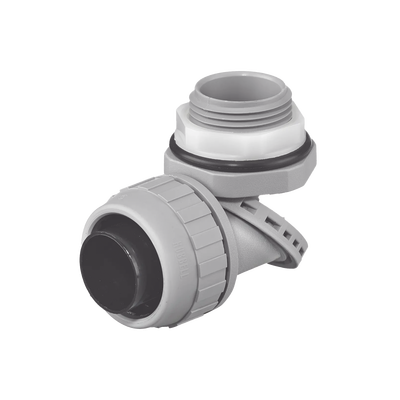 Conector Multi Posición de Nylon de 1" para Tubería Liquidtight Polytuff. — HUBBELL · SKU HUB-PS1009-NGY