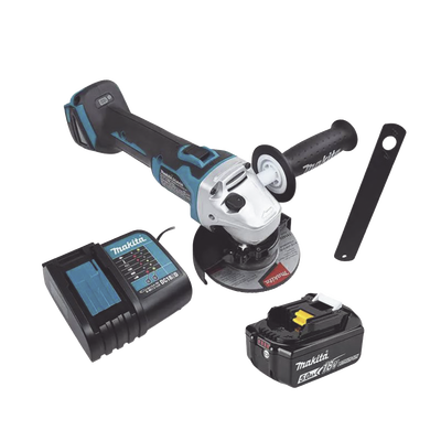 Mini esmeril Inalámbrico de 4-1/2 " 8.500 rpm, Incluye 1 bat. li-ion 18v/5.0 a.h y Cargador — MAKITA · SKU DGA456STX2