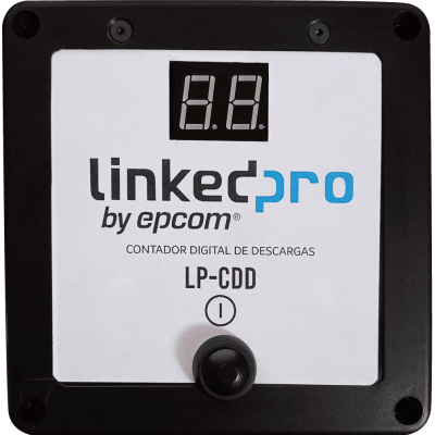Contador Digital Descargas Atmosféricas / Pantalla Digital / IP65 Exterior / Batería 3V / Rango -20°C a 60°C / 120x120x60 mm (4.7x4.7x2.4 in) — LINKEDPRO BY EPCOM · SKU LP-CDD
