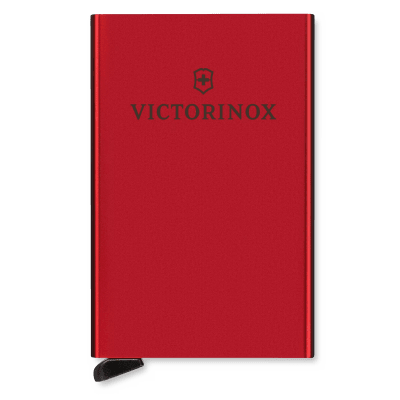 Tarjetero / Almacenamiento Seguro 4-6 Tarjetas / Aluminio Duradero / Protección RFID / Sistema Deslizamiento Patentado / Color Rojo. — VICTORINOX · SKU 612-676