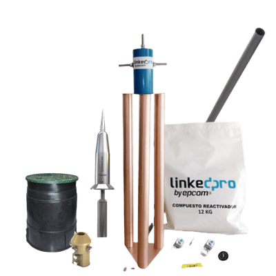 Kit Pararrayo PDC  Dat Controler Plus , Avance de Cebado:45 µs. Diámetro de Protección Máx: 130 m. Incluye Electrodo y Accesorios p/Torre.  — APLICACIONES TECNOLOGICAS · SKU AT-1545-KIT
