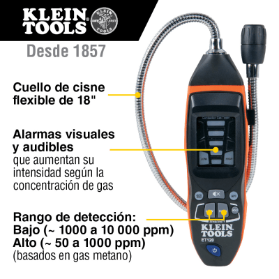 Detector de Fugas de Gas Combustible.  — KLEIN TOOLS · SKU ET-120