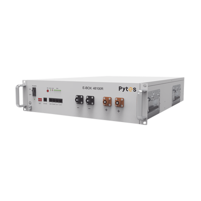 Batería de Litio Hierro Fosfato  (LiFePO4)  de 5.12 Kwh, 51.2 Vcc, 100Ah — PYTES · SKU EBOX48100R