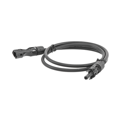 Cable Fotovoltaico 1 m, Negro, Calibre 10 AWG con Terminales MC4 en Ambos Extremos — EPCOM POWERLINE · SKU CBLMC41MBLK