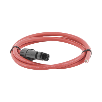 Cable Fotovoltaico, 1 m, Rojo, Calibre 10 AWG con Terminal MC4-M en un extremo — EPCOM POWERLINE · SKU CBLMC41MRED