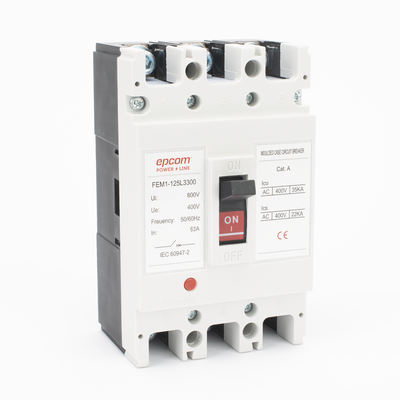 Protección Térmica 3P, 50A,  Corriente Alterna  690 V CA Trifásica. — EPCOM POWERLINE · SKU FEM11253P50A