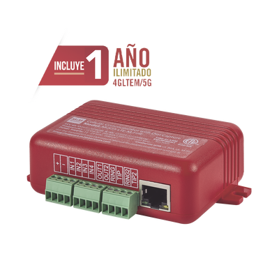 COMUNICADOR DUAL Universal para PANELES DE INCENDIO 4GLTEM - 1 Año de Servicio - Eventos a CMS — M2M SERVICES · SKU MQ03-LTE-M-FIRE