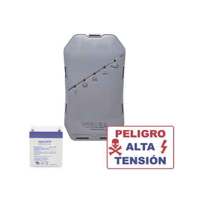 KIT deEnergizador 12,000Volts - .5 Joules / 500 Mts Lineales de Protección / Cercas Electrificadas / Llavero Incluido — YONUSA · SKU SYSNGHS-KIT