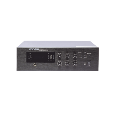 Mini Amplificador de Audio Mezclador | 240W RMS | Sistema 70/100V | MP3 | Tuner | Bluetooth | Musica ambiental y Voceo — EPCOM PROAUDIO · SKU SF-B240