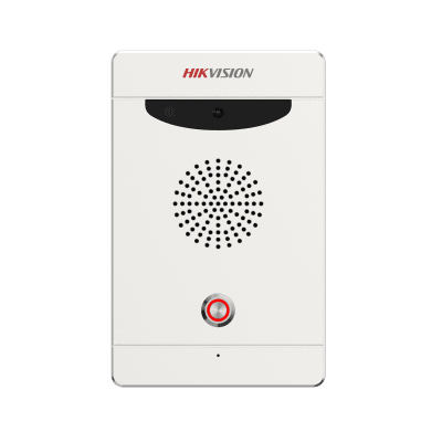Estación de Alarma de Pánico con Video / Cámara 2 Mergapixel / Audio Bidireccional / Alarma de Manipulación / PoE / IP65 / IK08 / Montaje en Pared o Empotrado — HIKVISION · SKU DS-PEA103-CK1-E1