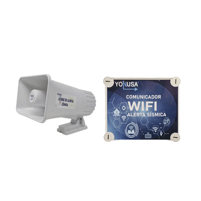 KIT de Alertamiento SISMICO con Audio Oficial SASMEX por WIFI — YONUSA · SKU YKIT-SISMICO-WIFI