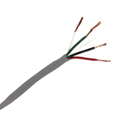 Bobina de 305 Metros (1000 Pies) / Cable de Cobre / 4 X 18 AWG / Tipo Alarmas UL / Para Interior / Color Gris / Para Aplicaciones de Alarmas de Intrusión / Interfonos / TV Porteros / y Multi-Propósito / Hecho en México — VIAKON · SKU 92-70