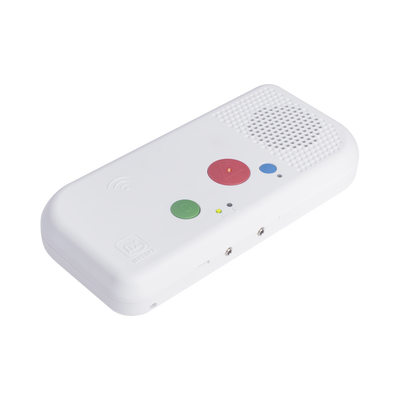 Terminal de Habitación IP para Hospital / Botón Azul de Llamada a Médico / Lector RFID 125 KHz / SIP / PoE / Compatible con NX1071 y NX1075 — IBERNEX · SKU NX0019/B