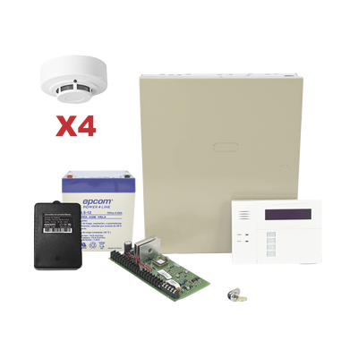 Kit de Panel de Alarma VISTA48LA con Gabinete, Batería y Transformador / 4 Sensores de humo — HONEYWELL HOME RESIDEO · SKU VISTA48LASMK/6160RF