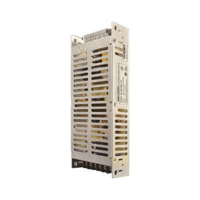 Caja con 40 Fuentes de Alimentación Hikvision 5V 40A 200W / Protección Cortocircuito y Sobrecarga / Eficiencia 87% / Rango Temperatura -40°C a 70°C / Convección Natural / Auto-Recuperación — HIKVISION · SKU DS-DP320F1-5V/N