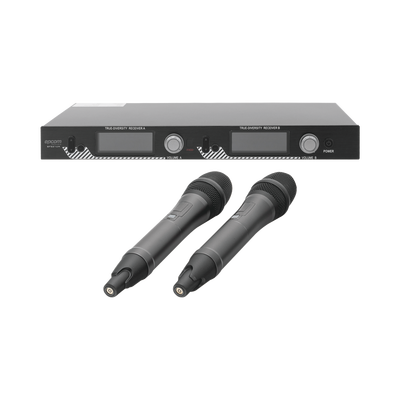 Kit de Microfonía inalámbrico | 2 Micrófonos de mano | Receptor UHF | Pantalla LCD | 200 Canales | Gran cobertura — EPCOM PROAUDIO · SKU SF-521UH