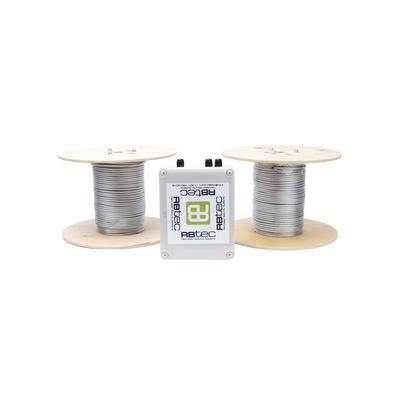 Kit de Cable Sensor Para Cerca Ciclonica IRONCLAD / 150 METROS / 2 ZONAS; 75 METROS POR ZONA / Sin Falsas Alarmas por Viento / TODO Incluido/TARJETA LPU400/ Calibración por Software — RBTEC · SKU IROC-2Z-250-V2