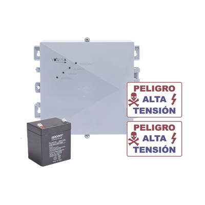 KIT de Energizador de 12,000Volts-1JOULES/2500 mts lineales de proteccion/Activado por Atenuación de voltaje,Corte de línea o Aterrizamiento de la línea/Integración a panel de Alarma. — YONUSA · SKU SYSNGV2-KIT
