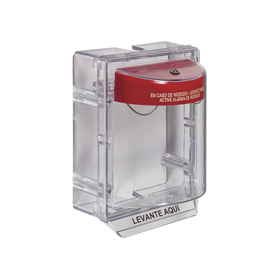 Cubierta Protectora Serie Stopper II® De Policarbonato, Con Bocina, Espaciador Transparente, Etiqueta en Español  — STI · SKU STI-1130-ES