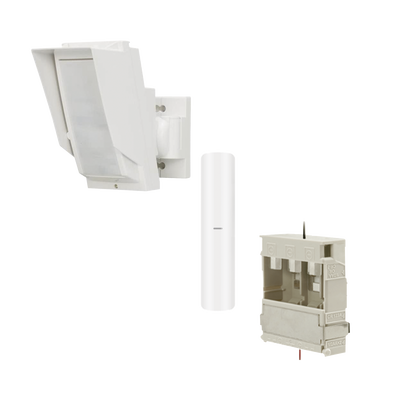 Detector de Movimiento PIR Antimascara Tipo cortina / 100% Exterior /  Inalámbrico / Hasta 24 metros / Incluye transmisor DS-PDMC-EG2-WB(B) para paneles AXPRO — OPTEX · SKU HX80NRAMWHKV