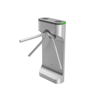 Torniquete Trípode con Diseño Slim Ultra Estético / Uso Rudo / LEDs Indicador de Entrada y Salida / Acero Inoxidable / Exterior Protegido — HIKVISION · SKU DS-K3G411CLXR