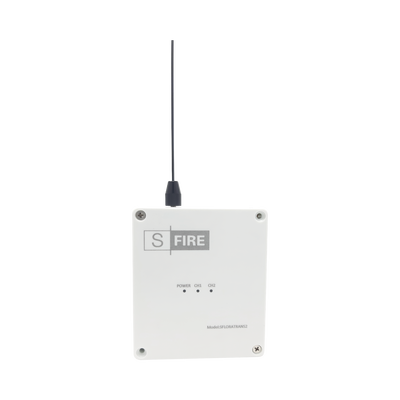 Transmisor inalámbrico / Entrada de 2 contactos secos NA / Distancia máxima de transmisión 2500 metros (Linea de vista) — SFIRE · SKU SF-LORA-TRANS