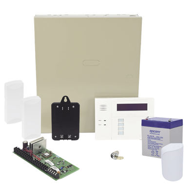 Panel de Alarma VISTA48LA Teclado Alfanumérico con Receptor Inalámbrico, Batería, Transformador, Sensor de Movimiento y 2 Contactos Magnéticos Inalámbricos SFire — HONEYWELL HOME RESIDEO · SKU VISTA48RFSFIRE