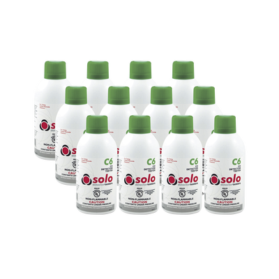 Paquete De 12 Latas De Gas Genuino De Monóxido De Carbono (CO) De Uso Manual o En Dispensadores SOLO-330/SOLO-332 — SDI · SKU SOLOC6-PK