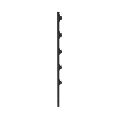Poste con 5 Aisladores de PASO  para Cerca Electrificada. Tubo Galvanizado de 1.2m, cal. 18 de 1" Diam. + Pintura Negra Aplicación en Polvo. — EPCOM INDUSTRIAL · SKU SYS-POST-3B