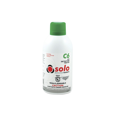 Lata De Gas De Monóxido De Carbono (CO) Genuino Para Prueba De Detectores De CO, Uso Manual o En Dispensadores SOLO-330/SOLO-332, Listado UL — SDI · SKU SOLO-C6