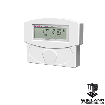 Detector de temperatura y humedad, capacidad 2 zonas, incluye una zona con sensor de temperatura y 1 zona libre — WINLAND ELECTRONICS · SKU EA200-12