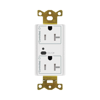 Receptáculo con señal inalámbrica ClearConnect Lutron VIVE / 20 A, control inteligente en 1 conector. — LUTRON ELECTRONICS · SKU CAR2S20STRWH