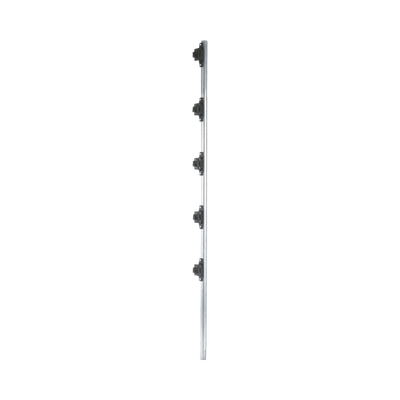 Poste de 1.2 m fabricado en tubo de acero galvanizado con 5 aisladores de paso — YONUSA · SKU FENCEPOST3