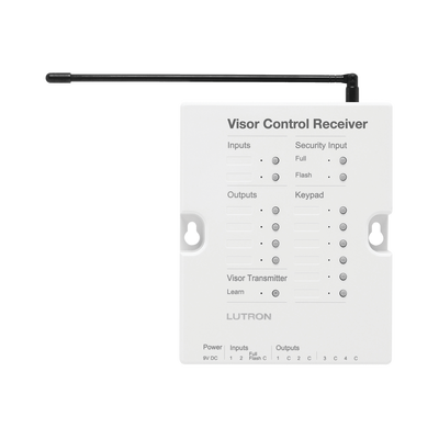 (RadoiRA2) Receptor de control para puertas de garage, regulador de iluminación. 120V, 4 salidas de relay y 2 entradas. Complementar con RRMAIN de RadioRa2 Lutron. — LUTRON ELECTRONICS · SKU RRDVCRXWH