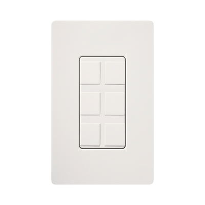 Caja de pared para contactos varios, 6 mini espacios. — LUTRON ELECTRONICS · SKU SC6PFSW