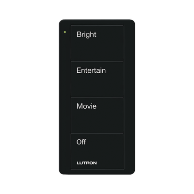Control inalambrico PICO, 4 botones para con escenas ya predefinidas y grabado. — LUTRON ELECTRONICS · SKU PJ24BGBLP01