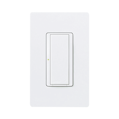 (RadioRA2) Switch on/off  RRD-8S-DV-WH de doble voltaje, un solo polo 120V/, 8A/, 1/10HP 3A en motores, apaga y enciende iluminación ó motor, NO requiere cable neutro. — LUTRON ELECTRONICS · SKU RRD8SDVWH