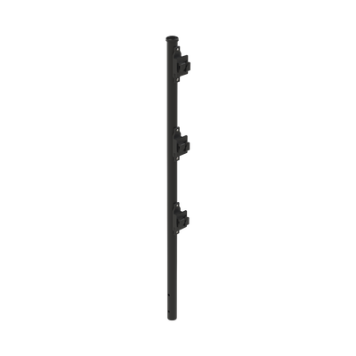 Poste de Paso Negro de 0.75m para Cerca Electrificada. Tubo Galvanizado cal. 18 de 1"Diam. con Tapón y 3 Aisladores Instalados. — EPCOM INDUSTRIAL · SKU SYS-POST-7B