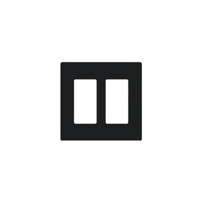 Placa de pared 2 espacio, para atenuador (dimmer), switch ó control remoto PICO inalámbrico. — LUTRON ELECTRONICS · SKU CW2BL