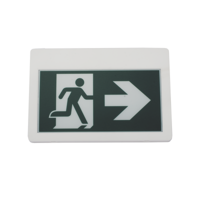 Letrero LED de Señalización de salida "Hombre Corriendo"/ Alto brillo / Uso en pared, lateral o techo / Batería de Respaldo Incluida con hasta 120 minutos de duracion — SFIRE · SKU SF800MW