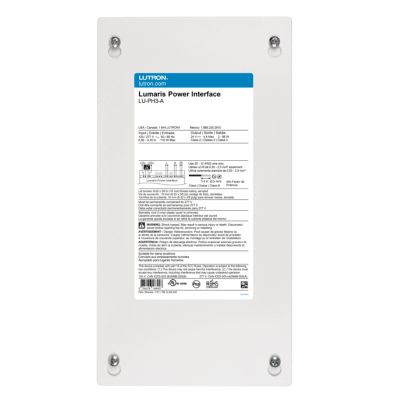 (RadioRa3) Interfaz de alimentación cableada para la cinta de luz blanca modulable Lumaris  — LUTRON RADIORA 3 · SKU LUPH3A