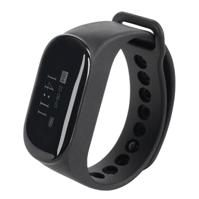 Reloj Buscador TD112 IPX7 / Resistente al Agua / Pantalla OLED / 180mAh / 48 Horas Standby / 80-100m Distancia de Recepción / Compatible con 50 Botones TD009 y T114 / 7 Idiomas / Almacenamiento de 10 Mensajes — RETEKESS · SKU TD112