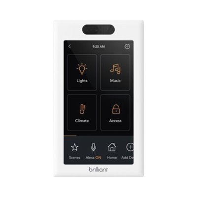 Control de iluminación touch desde su pantalla en pared — BRILLIANT · SKU BHA120USWH1C