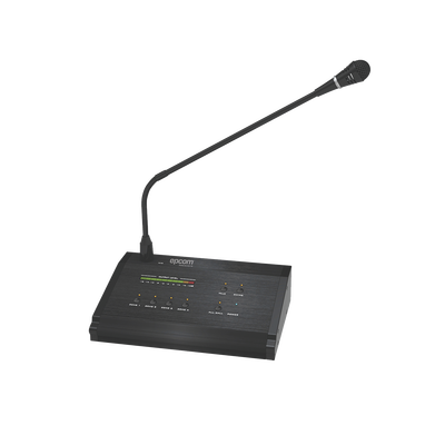 Micrófono a Distancia de 4 Zonas para Sistema de Voceo SF4240MP | No compatible con SF4240UC o SF2240UC — EPCOM PROAUDIO · SKU SF-4012
