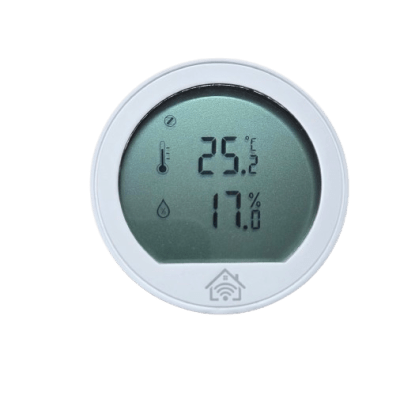 (ZigBee) Sensor de temperatura y humedad con pantalla de consulta, inalambrico ZigBee — SMARTHOME BY EPCOM · SKU SHTHZ101