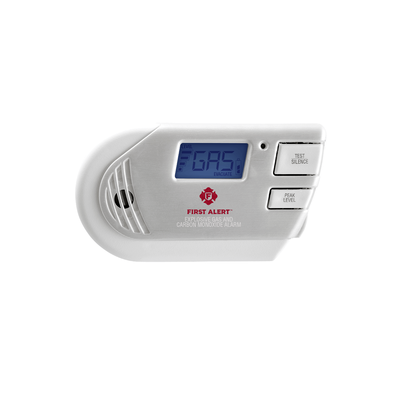 Detector Combo de Combinación de Gases Explosivos: Metano (GN), Propano (LP) y Monóxido de Carbono (CO), Con Pantalla Digital Retroiluminada, 120 Vca y Batería de Respaldo — FIRST ALERT · SKU GCO1CN