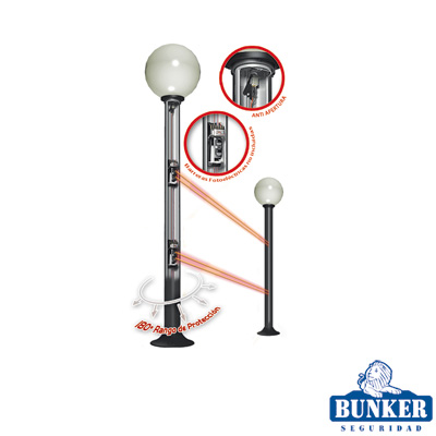 Carcasa Ultra Resistente y Elegante Tipo Farola Ideal para Sensores Fotoeléctricos/ Requiere PCGLOBE (No Incluido). — BUNKER SEGURIDAD · SKU MALTA
