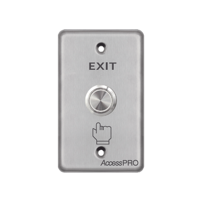 Botón de Cabeza Plana / Exterior IP65 / Estético / NO y COM — ACCESSPRO · SKU APBSMC