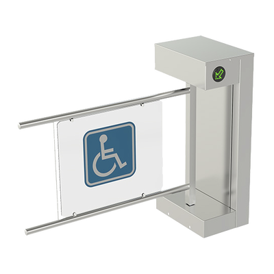 Torniquete De Cortesía Motorizado / Acabado En Acero Inoxidable Con Hoja de Acrílico / Bidireccional / Compatible con Cualquier Control De Acceso de Contacto Seco — CAME · SKU 705-EN-1